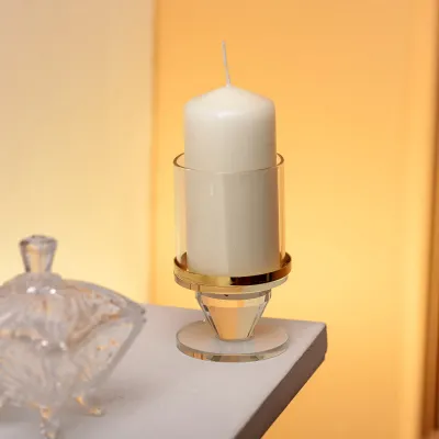 Подсвечник декоративный YIMI стеклянный 10 см