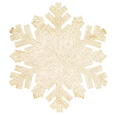 Коврик для сервировки стола Snowflake 38 см, золото