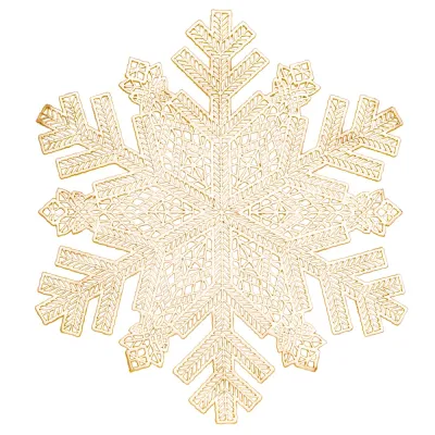 Коврик для сервировки стола Snowflake 38 см, золото
