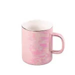 Чашка фарфоровая 420 мл в зеркальной глазури, розовый