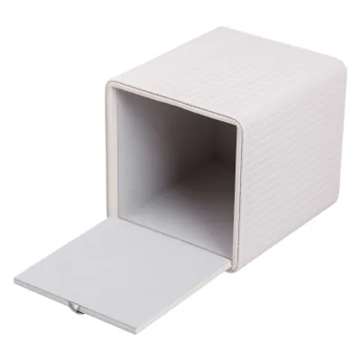 Салфетница из экокожи 13х13х14,7 см, бежевый Салфетница из экокожи 13х13х14,7 см, бежевый