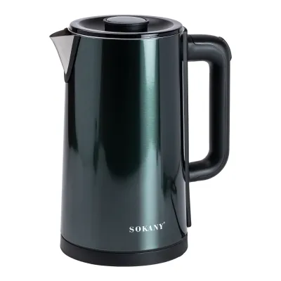 Электрочайник SOKANY SK-09018 дисковый 3 л, малахит