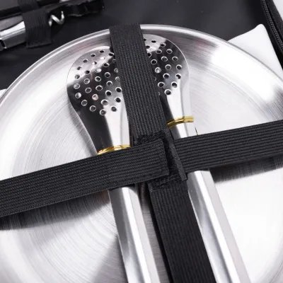 Набір посуду для пікніка на 4 персони 24 предмети, срібло Набір посуду для пікніка на 4 персони 24 предмети, срібло