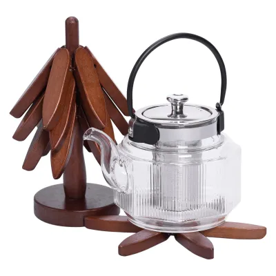 Набор подставок для посуды «Дерево» бамбук 19 см, коричневый