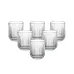 Набор стаканов фигурных из толстого стекла 6 штук по 250 мл, прозрачный
