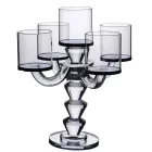 Подсвечник-канделябр стеклянный Parallels на 5 свечей 24 см