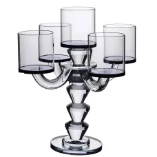 Подсвечник-канделябр стеклянный Parallels на 5 свечей 24 см