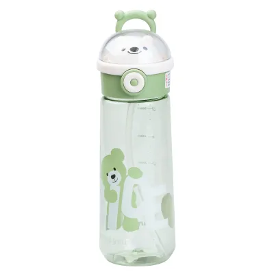 Пляшка для води Nice 620 мл із кришкою фліп топ на защіпці, зелений