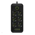 Мережевий фільтр-подовжувач SMART 6 розеток 5 USB 3 метри, чорний