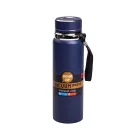 Термос Vacuum Sports 1 л с датчиком температуры и ситечком, темно-синий