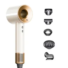 Фен стайлер для волос 5 в 1 Supersonic Premium 1600 Вт 5 насадок, белый