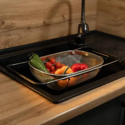 Друшляк-сито на раковину для миття продуктів 36*25*10.5 см