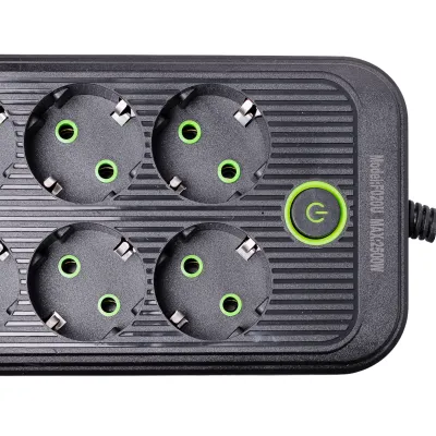 Сетевой фильтр-удлинитель ONE 8 розеток 4 USB 4,8 метра, черный