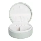 Шкатулка-органайзер для украшений дорожная из экокожи на кнопке10х9х4,5 см, оливковый