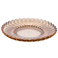 Блюдо для закусок Flower из толстого стекла 28 см, коричневый