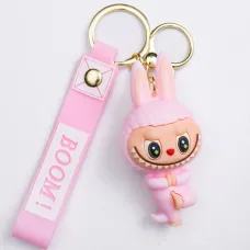 Брелок для ключів Лабубу Pink Yoga 4*8 см