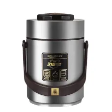 Термос для еды King Boss 1,5 л с двумя контейнерами из нержавеющей стали, серебро