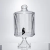 Лимонадница с краном стеклянная 4,5 л на ножке