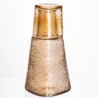 Графин со стаканом-крышкой 1/0,2 л фактурный, карамель