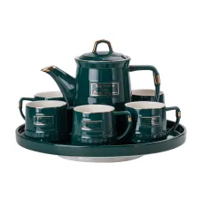 Чайный сервиз Enjoyable Life на 6 персон 8 предметов, зеленый