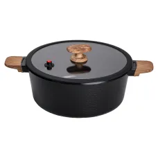 Кастрюля алюминиевая MGC с антипригарным покрытием 7.7 л, черный