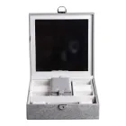 Шкатулка-органайзер для украшений с замком 25х25х8,5 см, серый