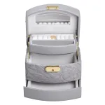 Кейс-шкатулка для украшений с замком 15,5х11,5х11,5 см из экокожи, серый