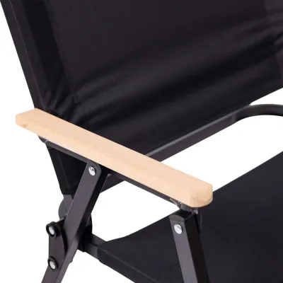 Стул для кемпинга складной 46*54*75 см с алюминиевым каркасом, черный Стул для кемпинга складной 46*54*75 см с алюминиевым каркасом, черный