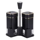 Набор для специй 2 штуки по 120 мл на подставке, черный