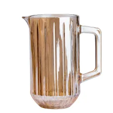 Кувшин для напитков Lirmartur 1,2 л граненый из толстого стекла, коричневый