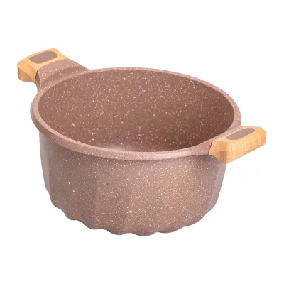 Каструля алюмінієва MGC з антипригарним покриттям 8 л, кавовий