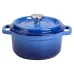 Кокотница чугунная с эмалированным покрытием 2 л, синий