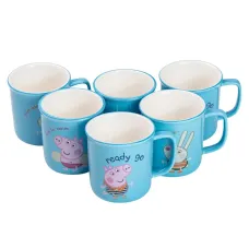 Набор чашек детских фарфоровых Summer Time 6 штук по 150 мл, голубой