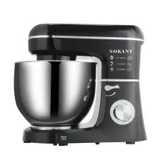 Миксер планетарный Sokany SK-275 с чашей из нержавеющей стали на 8 л, черный
