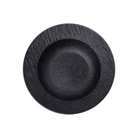 Тарелка суповая фарфоровая 23 см, черный