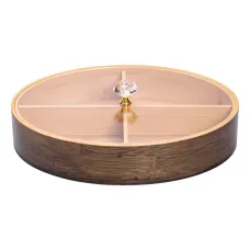 Менажница бамбуковая овальная с крышкой 29*20.5*5.5 см