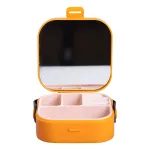Міні-скринька для прикрас Mini Box з дзеркалом 9х9х3,8 см пластикова, помаранчевий