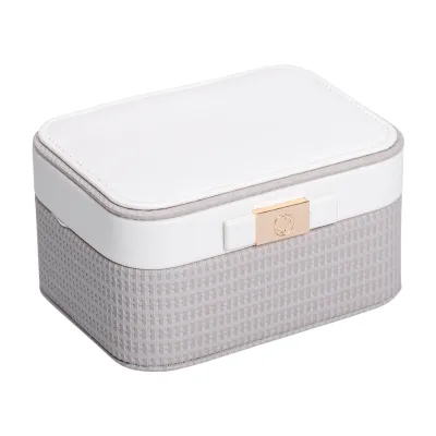 Шкатулка-органайзер для украшений 15,5х11,5х8,5 см из экокожи, серый Шкатулка-органайзер для украшений 15,5х11,5х8,5 см из экокожи, серый