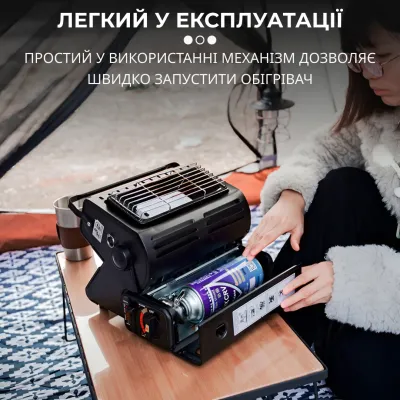 Обогреватель газовый с керамическим нагревательным элементом 1,3 кВт Обогреватель газовый с керамическим нагревательным элементом 1,3 кВт