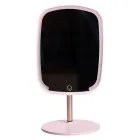 Косметическое зеркало с LED-подсветкой и сенсорным управлением, розовый