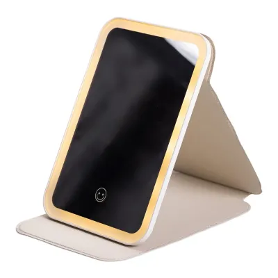 Косметическое зеркало-планшет с LED-подсветкой 19,5х13,5 см, ментоловый Косметическое зеркало-планшет с LED-подсветкой 19,5х13,5 см, ментоловый