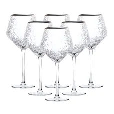Набор бокалов для вина Stunning фактурных 6 штук по 600 мл, прозрачный