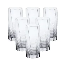 Набор стаканов 3-D print высоких 6 штук по 500 мл, прозрачный