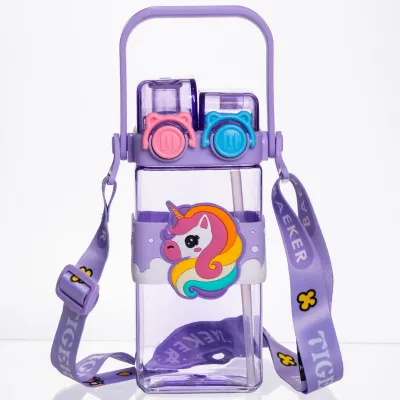 Пляшка для води Unicorn із подвійним відкриванням 550 мл