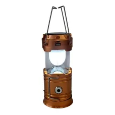 Кемпинговый фонарь светодиодный подвесной телескопический, золото