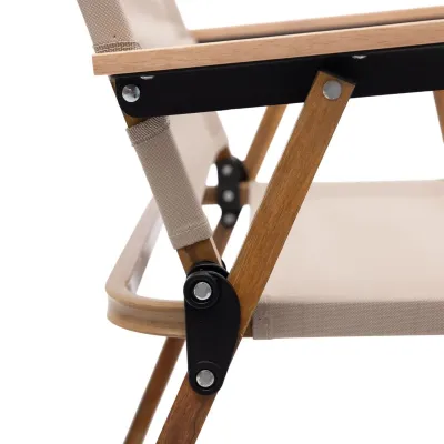 Стул для кемпинга складной 50*51*64 см с алюминиевым каркасом, бежевый