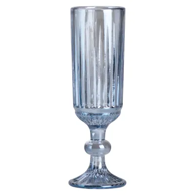 Набор бокалов для шампанского 6 штук по 160 мл, голубой