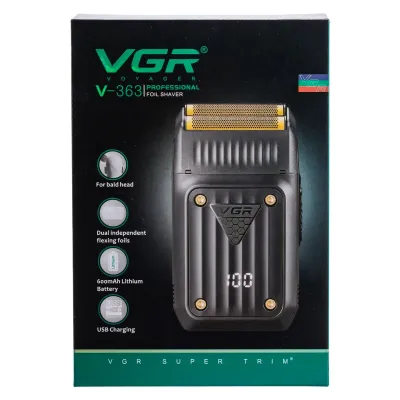 Электробритва-шейвер VGR V-363 аккумуляторная для сухого бритья, черный