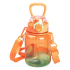 Бутылка для напитков с ремешком и трубочкой 700 мл, оранжевый