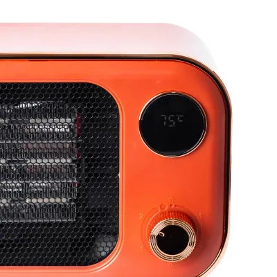 Тепловентилятор портативний 1200 Вт з керамічним нагрівальним елементом, помаранчевий